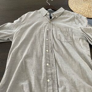 Ag Adriano Goldschmied Men's Light Gray Button-Down Shirt